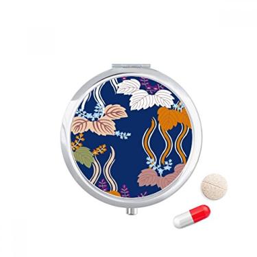 Imagem de Caixa de armazenamento de medicamentos com folha de cultura japonesa para pintura