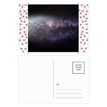 Imagem de Cartão postal Elíptico Cosmic Nebula Padrão Natal Flor Celebração Cartão Postal Bênção