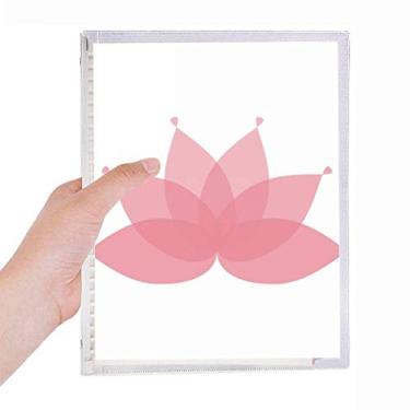 Imagem de Caderno de flores de flor de lótus rosa com folhas soltas para diário recarregável