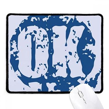 Imagem de OK Design – Mouse pad com estampa de ilustração redonda e borda costurada