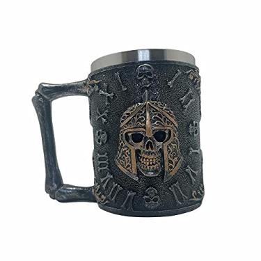 Imagem de Caneca Caveira Soldado Spartano Chopp Cerveja 200b