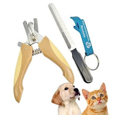 Imagem de Cortador de Unha Para Gatos Cachorros com Lixa Marrom + Chaveiro CBRN18499