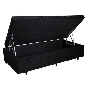 Imagem de Baú Box Solteiro - eShop Casa - Suede Preto