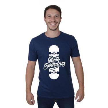 Imagem de Camiseta Masculina Skate Algodão Gola Careca Básica Leve - Genuine