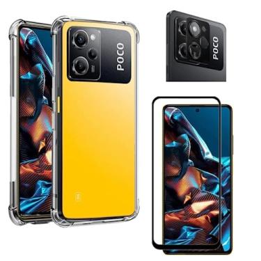Imagem de Capa Capinha Anti Impacto + Película de Cerâmica 9D + Película Câmera Compatível Com Poco X5 Pro 5G - (Hard Glass Store)