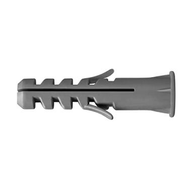 Imagem de Sfor - Bucha Plástica com Aba, 6 mm, 1.000 Peças - Buchas para Bases Maciças, Tijolo Maciço e Concreto