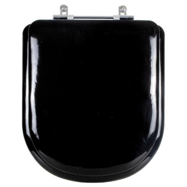 Imagem de Assento Sanitário Almofadado Vogue Plus Preto para bacia Deca