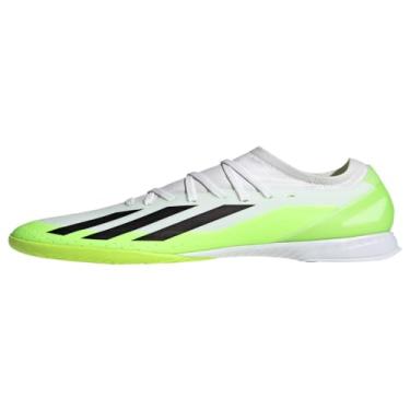 Imagem de adidas Tênis de futebol unissex adulto X Crazyfast.3, Branco/preto/limão lúcido, 43 BR