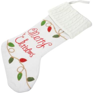 Imagem de IMIKEYA Meias De Natal Grandes Meias De Natal Lareira Pendurado Ornamentos Novidade Doces Presente Titular Para Árvore De Natal Lareira Manto Decoração