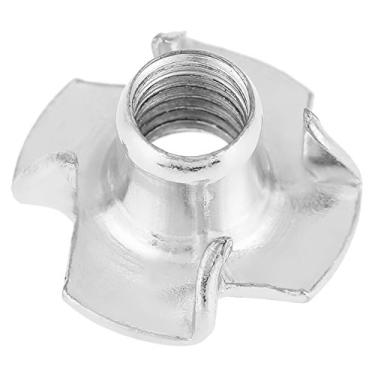 Imagem de 100 Peças Kit de Variedade de Porcas T de 4 Pontas, Porca T de Madeira, Chapeamento de Zinco, Porca T de Aço para Móveis de Marcenaria (M8)