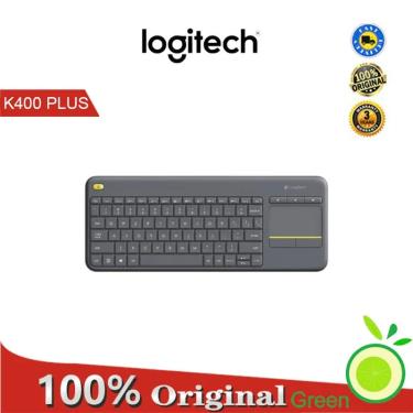 Imagem de Logitech k400 plus teclado de toque sem fio com touchpad remoto 2.4ghz unificando receptor teclado