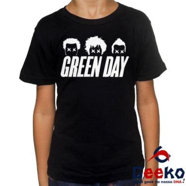 Imagem de Camiseta Infantil Green Day 100% Algodão Geeko Rock