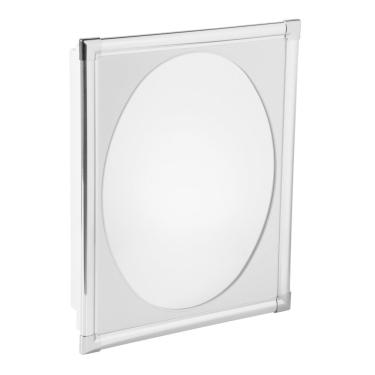 Imagem de Armário Plástico com Perfil de Alumínio Versátil com Espelho 38cmx47cmx10cm AL35 Astra Cinza