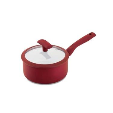 Imagem de Panela Vermelha em Alumínio Antiaderente Cabo Soft Touch 1,5L - Hercules