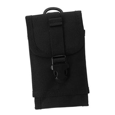 Imagem de TENDYCOCO Pochete de telefone pochete para homens carteira de cintura para viagem esportes bolsa de cintura masculina, Preto, 16X10X1.5CM, Centímetro
