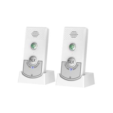 Imagem de Matybobe Intercomunicador de voz bidirecional, intercomunicador sem fio portátil de comunicação de longo alcance, intercomunicador sem fio para idosos chamador de sala a sala, adequado para escritório