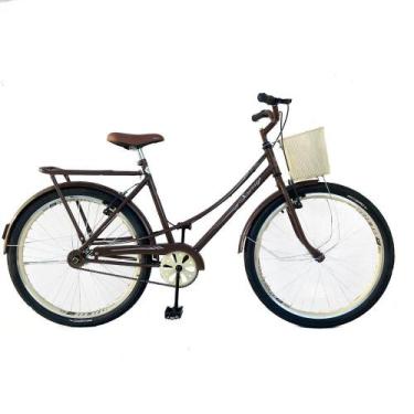 Imagem de Bicicleta Aro 26 Feminina Urbana Retro Vintage Lazer Com Cestinha Frei