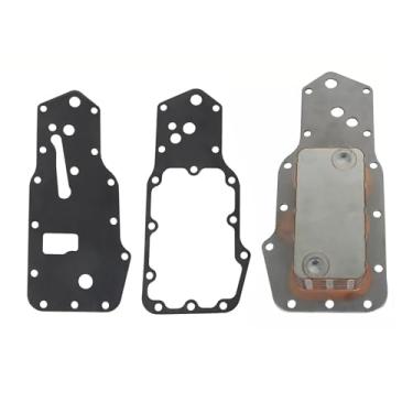 Imagem de NATEFEMIN Refrigerador de óleo de carro de substituição de 3 peças com juntas para Dodge Cummins 5.9L 6B 6BT 1989-1997 3957544