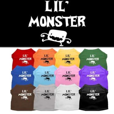 Imagem de Mirage Pet Products Camisetas Lil Monster estampadas marrom GG (16)