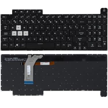 Imagem de Teclado com retroiluminação colorida de substituição para laptop ASUS ROG Strix G731 G731GT G731GU G731GV G731GW G732 G732G G732L G732GU G712 G712L G712V S7D, retroiluminação colorida (branco