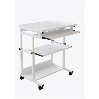 Imagem de Mesa de cabeceira removível para computador, mesa para impressora, levantador preguiçoso, mesa pequena para computador, argento, 80 * 48cm