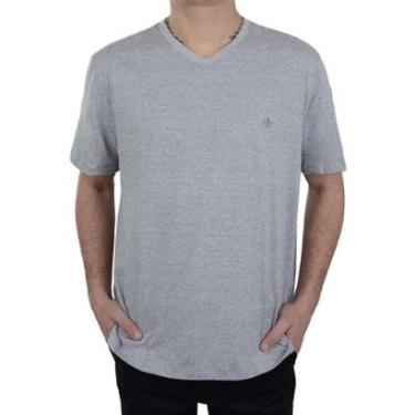 Imagem de Camiseta Masculina Dudalina MC Cinza Mescla - 0877180706-Masculino