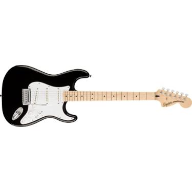 Imagem de Guitarra elétrica Squier Affinity Series Stratocaster, com 2 anos de garantia, preta, escala de bordo