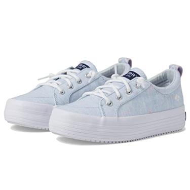 Imagem de Sperry Tênis infantil unissex com plataforma Crest Vibe, Azul, 12.5 Big Kid