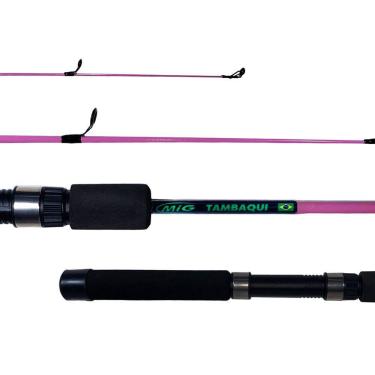 Imagem de Vara Pesca Média Pesada Molinete Mig Tambaqui MPI-08 1,80m 40lbs Rosa Inteiriça