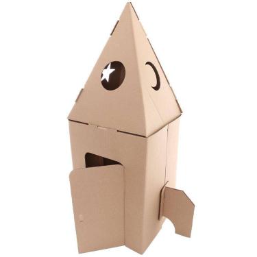 Imagem de Kit Foguete Casinha para Brincar - Papelão - Eu Amo Papelão