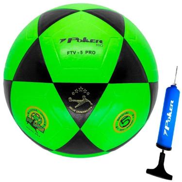 Imagem de Bola de Futevôlei Poker Vulcanizada Rio Oficial PU e Bomba - Único - Verde-Unissex