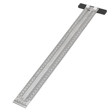 Imagem de Marcação para Carpintaria Réguas Em T Medidor de Escrita Régua de Medição de Carpinteiro Em Aço Inoxidável (400mm)
