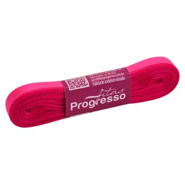 Imagem de Fita de Cetim Progresso Face Simples, 10m, 10mm, Rosa Cítrico- CF002.279