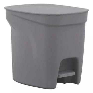 Imagem de Lixeira Compact Em Plástico Com Haste Em Aço Galvanizado 7 Litros Para