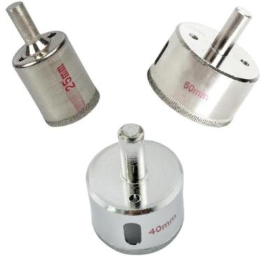 Imagem de Broca Serra Copo Diamantada Furar Porcelanato Pedra Granito Mármore Pi