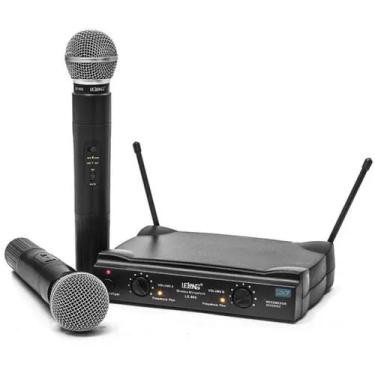 Imagem de Microfone sem Fio Duplo Profissional UHF Wireless lelong906