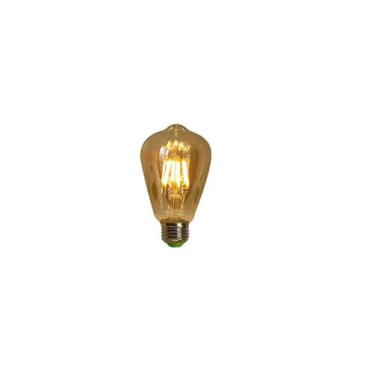 Imagem de Lampada Led Filamento Bulbo St64 4W E27 Ambar Retro 2200K - Luminatti