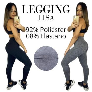 Imagem de Kit 2 Calça Legging Feminina Suplex Cintura Alta Fitness Compressão - 