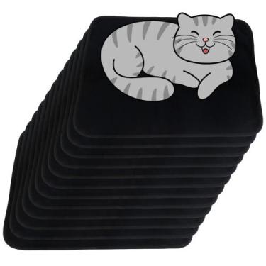 Imagem de 12 Caminhas para Cães e Gatos Dobrável 200 Lavagens 70x50 Preto Antipu