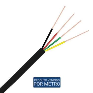 Imagem de Cordão Liso Chato 4 Vias Preto Fertronica, Preto