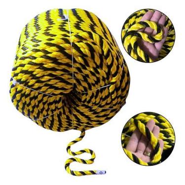 Imagem de Corda Sinalização Zebrada Isolamento Segurança Trabalho Multiuso Amare