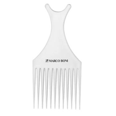 Imagem de Pente Garfo Black Power Cabelo Afro E Cacheado Marco Boni, Branco