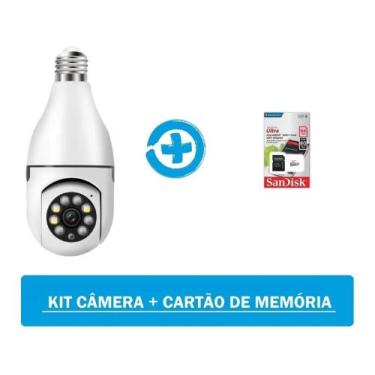 Imagem de Kit Câmera Lâmpada Visão Noturna + Cartão De Memoria 64gb - Smart