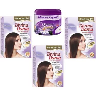 Imagem de Hene em Po Divina Dama 03x50gr (Incolor, Chocolate, Preto, Azulado, Ca