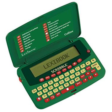 Imagem de LEXiBOOK Dicionário Scrabble, função de construção e padrão, 276 000 palavras jogáveis do Collins Dictionary, verde/vermelho, SCF-328AEN