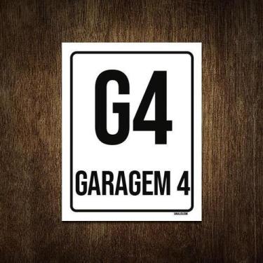 Imagem de Placa Sinalização Ambiente Indicativo G4 Garagem 4 27X35 - Sinalizo
