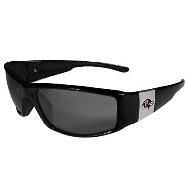 Imagem de Óculos de sol NFL Siskiyou Sports Fan Shop Baltimore Ravens Chrome Wrap tamanho único preto
