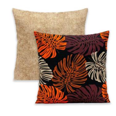 Imagem de Kit 2 Capas de Almofada 40x40cm Zíper Gorgurinho Lisa e Estampada - BE