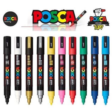 Imagem de Kit Caneta Posca Pc-5m C/10 Unidades N01 - Uniball