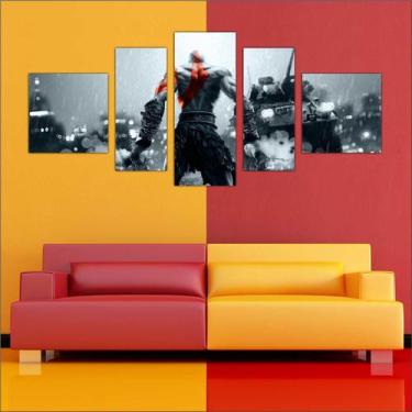 Imagem de Quadro Decorativo Game God Of War Mosaico 5 Peças  - Vital